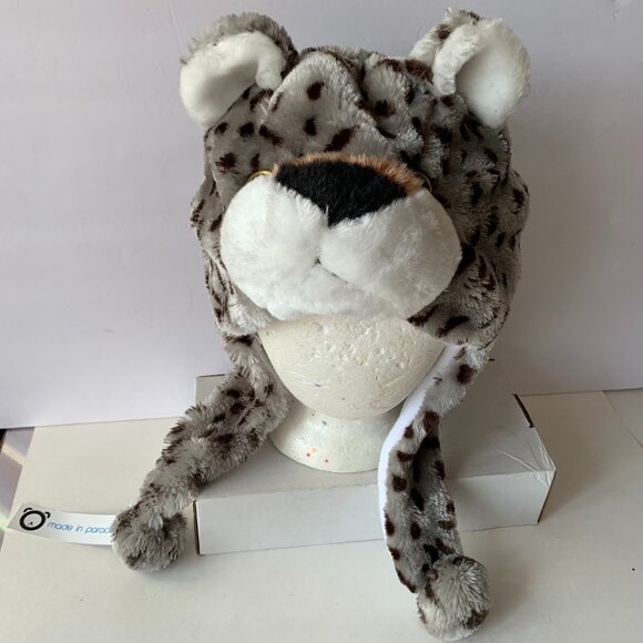 PANDA HATS MADE IN PARADISE LEOPARD PLUSH ANIMAL HAT FOR ADULTS AND KIDS HAT NWT - Picture 1 of 11